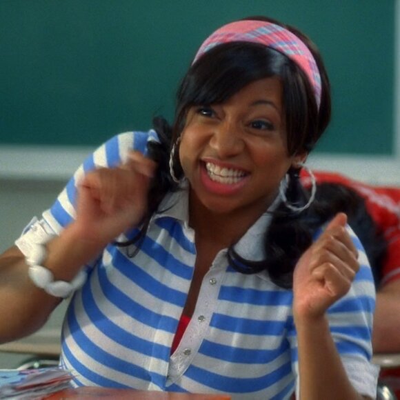 2000s Striped Half Sleeve Polo Shirt ASO Taylor McKessie High School Musical 2 - Picture 8 of 9